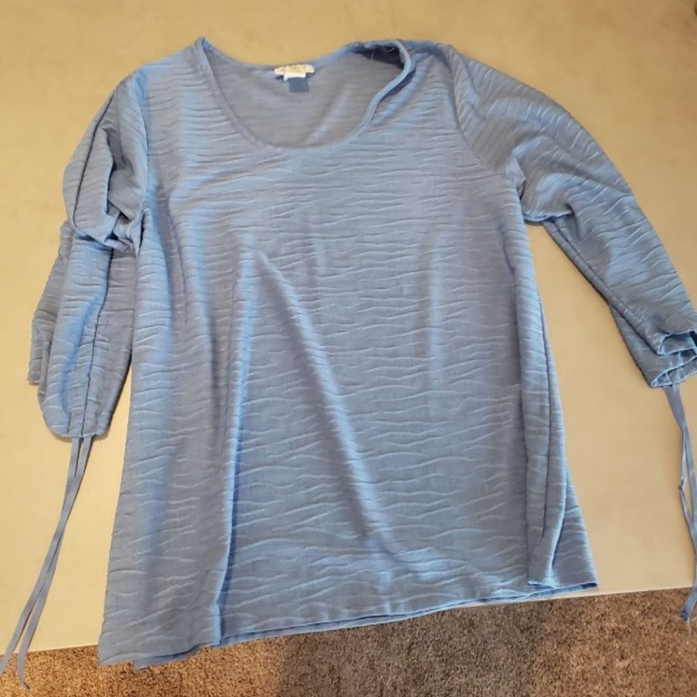 Avenue Stretch Blue 3 quarter